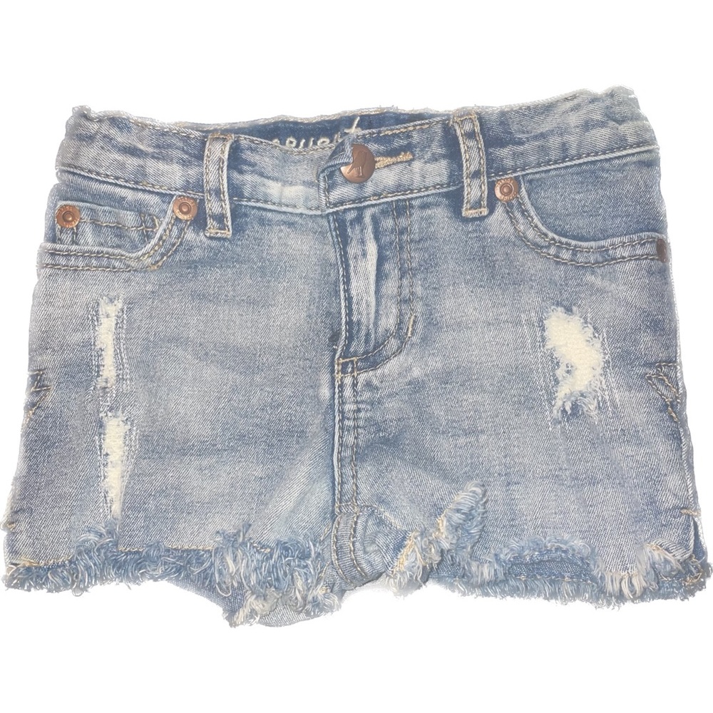 Distressed jean shorts- 77 jeans